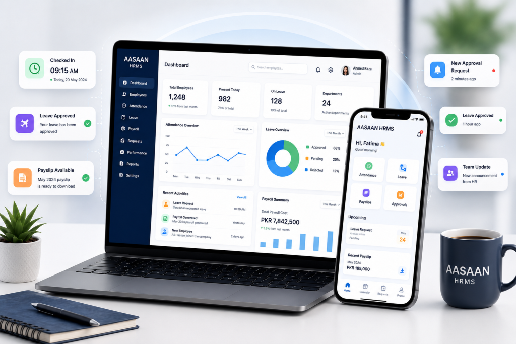 HR Anywhere Aasaan HRMS , Download App on desktop and mobile